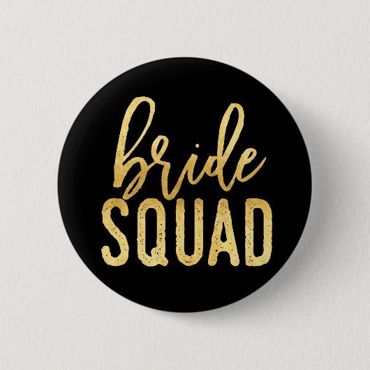 Bride Squad Gold Ronde Button 5,7 Cm (Voorkant)