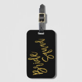 Bride Squad Goud Folie Bagage Label (Voorkant (verticaal))