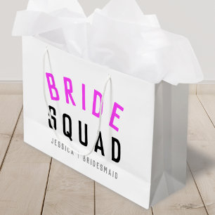 Bride Squad Hot-roze Bachelorette Bridesmaid Groot Cadeauzakje