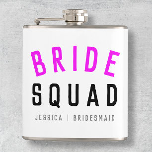Bride Squad Hot-roze Bachelorette Bridesmaid Heupfles