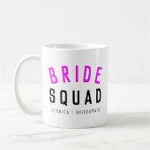 Bride Squad | Hot-roze Bachelorette Bridesmaid Koffiemok (Links)