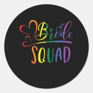 Bride Squad LGBT Wedding Bachelorette Lesbian Ronde Sticker