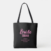 Bride Squad Name Bachelorette Party Vrijgezellenfe Draagtas (Achterkant)