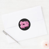 Bride Squad Retro Bruidsfeest Bachelorett Ronde Sticker (Envelop)