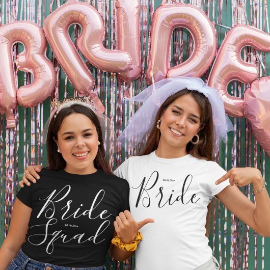 Bride Squad Shirt met datum