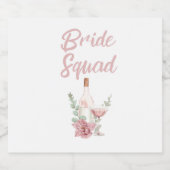Bride Squad Sparkling Wijnetiket (Enkel label)