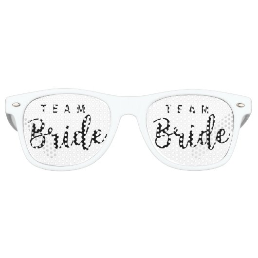 Bride Squad, Team Bride, Chic Modern Wedding Party Retro Zonnebril (Voorkant)