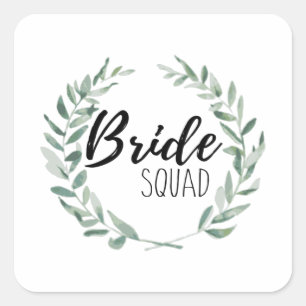 Bride Squad Vierkante Sticker