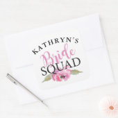 Bride Squad Vrijgezellenfeest Stickers Bloemen Roz (Envelop)