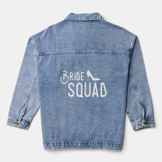 Bride Squad Wedding Shower for Bridesmaid Best voo Denim Jacket (Achterkant)