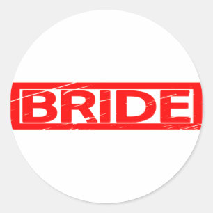 Bride Stamp Ronde Sticker
