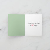 Bride Stick Figuur Girl met Bouquet Kaart (Binnen)