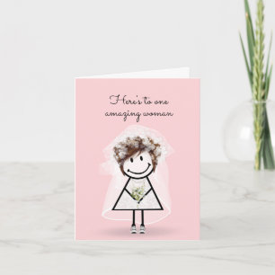 Bride Stick Girl met Sneakers Kaart
