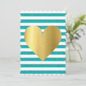 Bride Summer Lovin Blauwgroen Blue Soiree Lawn Par Kaart (Staand voorkant)