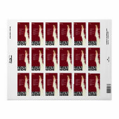 Bride Swirl-Adresetiketten in Bourgogne Etiket (Full Sheet)