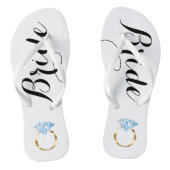 Bride-Teenslippers met diamantringing Teenslippers (Voetbed)