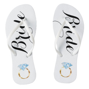 Bride-Teenslippers met diamantringing Teenslippers