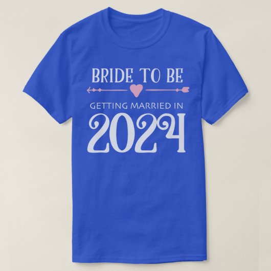 Bride to Be 2024 Engagement Ring Future Bride T-shirt (Design voorkant)