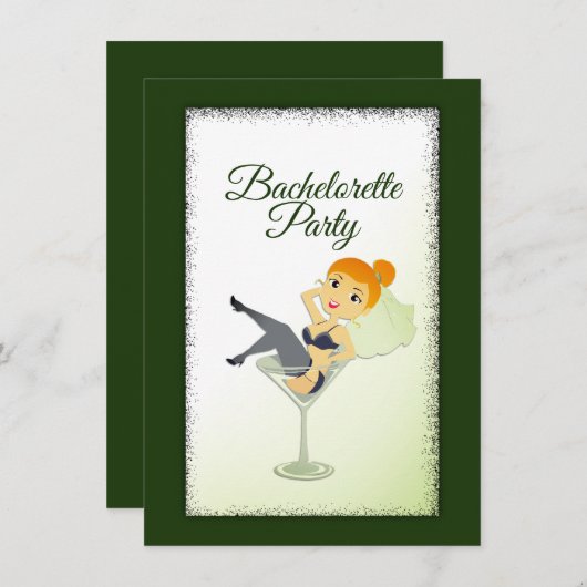 Bride to be Bachelorette Party Invitation Kaart (Voorkant / Achterkant)