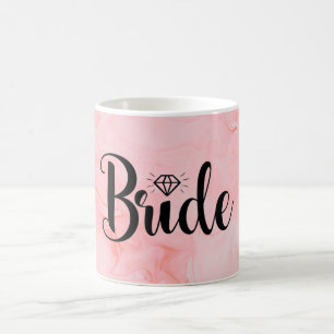 Bride to Be Black Modern Script Custom Wedding Cof Koffiemok