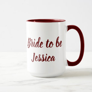 Bride to be Bordeaux Elegante Script Cadeaus Bruil Mok