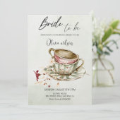 Bride-to-Be Bridal Shower  - Two Cups of Tea Theme Kaart (Staand voorkant)