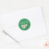 Bride-to-be, bruine bruidsmaisjes, ronde sticker (Envelop)