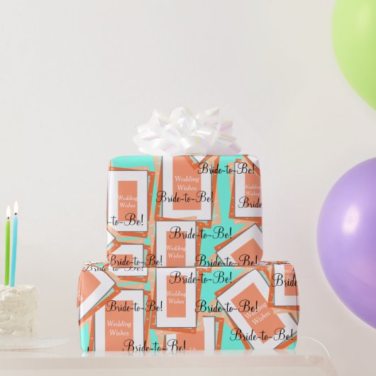 Bride to be Cantaloupe Blue Cadeaupapier (Feestgeschenken)