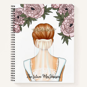 Bride to be - Future Mrs Notebook (Red Hair Bride) Notitieboek
