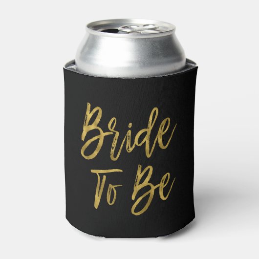 Bride To Be Gold Foil Koelbox Blikjeskoeler (Blikje Voorkant)