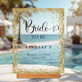 BRIDE TO BE! Gold Glitter Bridal Shower 