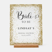 BRIDE TO BE! Gold Glitter Bridal Shower  (Recto)