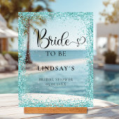 BRIDE TO BE! Mint Glitter Bridal Shower 