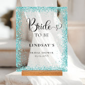 BRIDE TO BE! Mint Glitter Bridal Shower