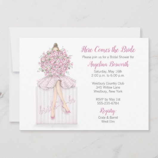 Bride-to-be On Gift Bridal Shower Invitation (Devant)