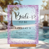 BRIDE TO BE! Purple Glitter Bridal Shower 