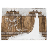 Bride to be - Robuust hout en  ontwerp Large Cadeauzakje (Achterkant)