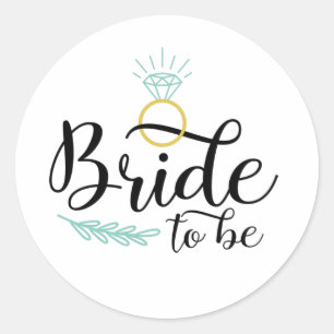 Bride To Be Ronde Sticker