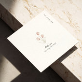 "Bride to Be" Roze & Witte Aquarel Tulp Servet