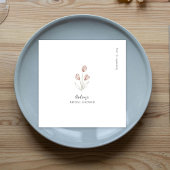 "Bride to Be" Roze & Witte Aquarel Tulp Servet