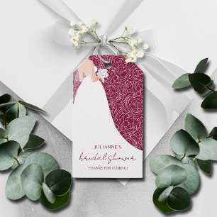 Bride to Be Vrijgezellenfeest Cranberry Favoriet Cadeaulabel