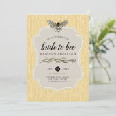 Bride to bee rustic Elegant Vrijgezellenfeest Kaart (Staand voorkant)