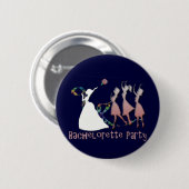 BRIDE TOSSING THE BOUQUET RONDE BUTTON 5,7 CM (Voorkant /achterkant)