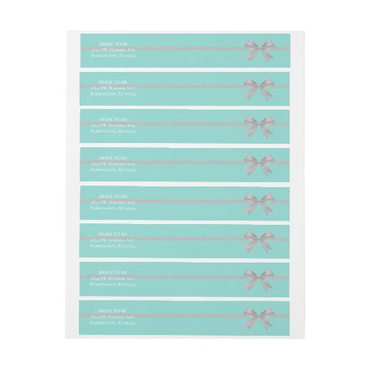 BRIDE Touch Silver Envelope Wrap rond het etiket (Vel)