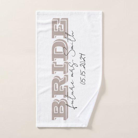 Bride Towel, Personalized Gift (Serviette à main)