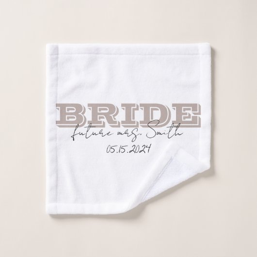 Bride Towel, Personalized Gift (Gant de toilette)