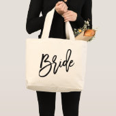 Bride Trendy Lettering Grote Tote Bag (Voorkant (product))
