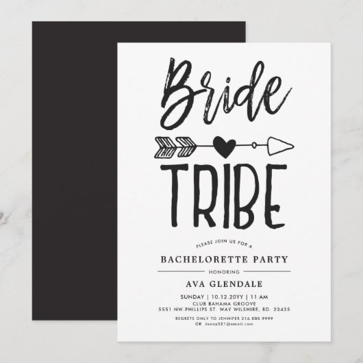 Bride Tribe | Bachelorette Party Kaart (Voorkant / Achterkant)