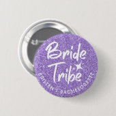 Bride Tribe Bachelorette Pin Violet Ronde Button 5,7 Cm (Voorkant /achterkant)