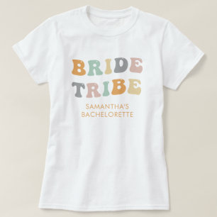 Bride Tribe Bachelorette Weekend Party Retro T-shirt